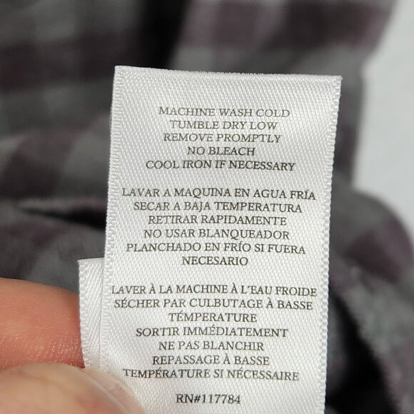 Rails Shirt Men Medium Gray Purple Buffalo Plaid Lava Sage Reid Casual Button Up - Picture 10 of 13